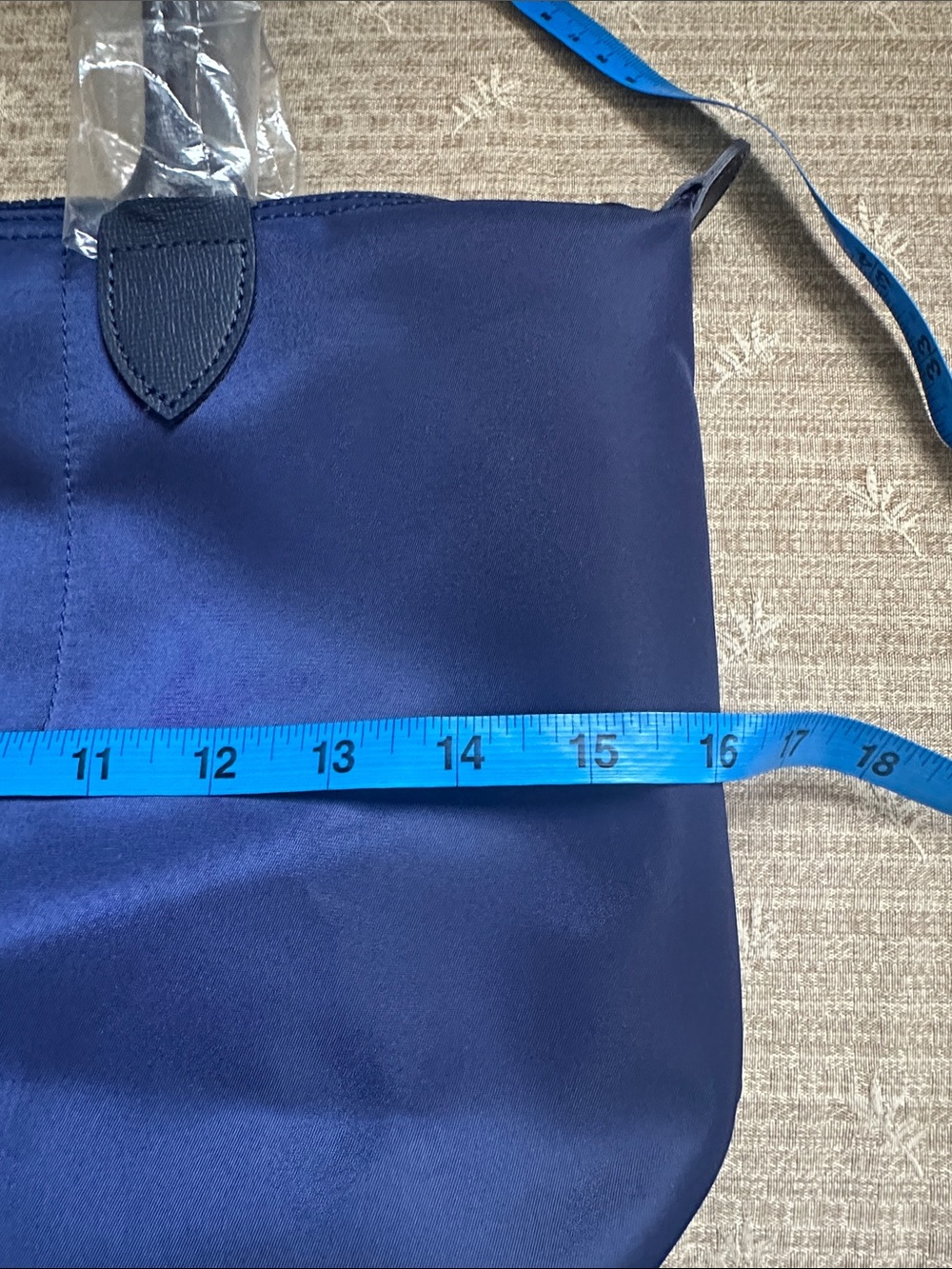 Longchamp Royal Blue Le Pliage Tote with Navy Trim cowhide leather - Picture 11 of 13